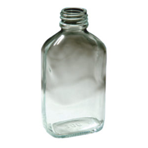 Flacon sirop blanc plat (rectangulaire) - 200ml - sans bouchon - 72pcs