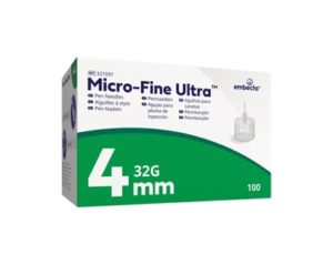 Embecta Pennaalden Microfine 32G x 4mm - 100 stuks - 1 / 10 / 20 dozen
