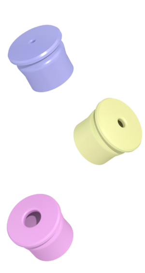 Samix/Gako applicators/varionozzles - Blauw - Geel - Roze - 50st