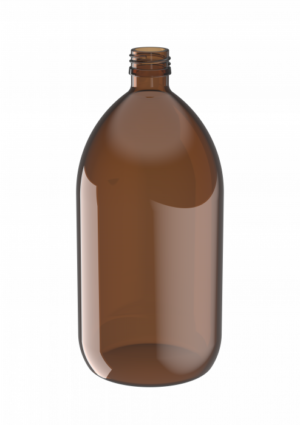 Glazen fles – bruin – 1000ml – 28mm – zonder stop - 20st