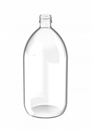 Glazen fles – wit – 1000ml – 28mm – zonder stop - 20st