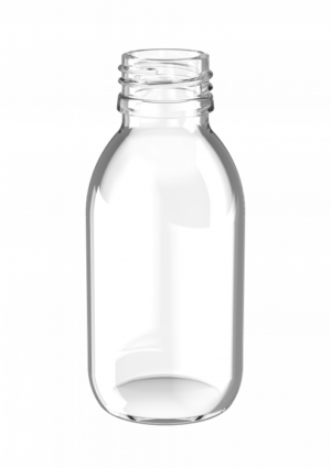 Glazen fles – wit – 100ml – 28mm – zonder stop - 86st