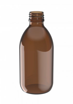 Glazen fles – bruin – 250ml – 28mm – zonder stop - 60st