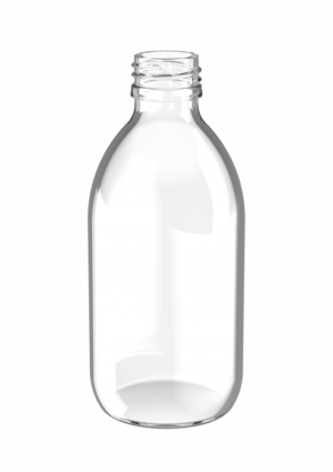 Glazen fles – wit – 250ml – 28mm – zonder stop - 60st