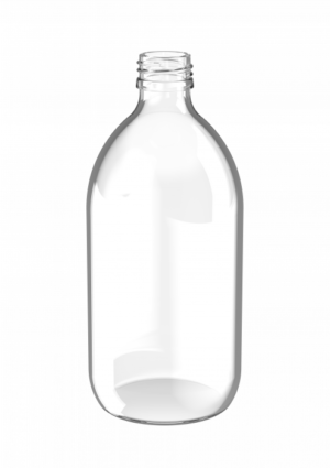 Glazen fles – wit – 500ml – 28mm – zonder stop - 32st