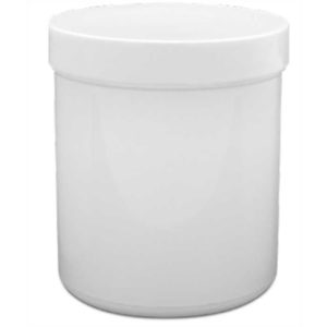 Zalfpot wit + schroefdeksel – 200gr/250ml - 50st