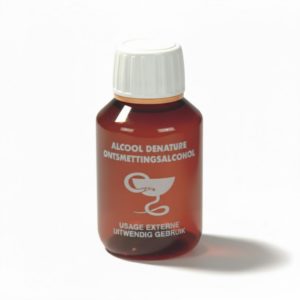 Petfles veral - bedrukt "Ontsmettingsalcohol" - astra stop - 100ml - 100st