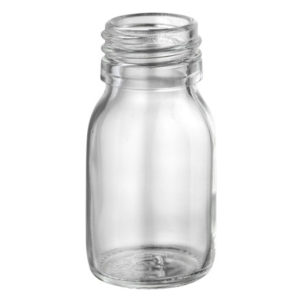 Glazen fles – wit – 30ml – 28mm – zonder stop - 156st