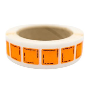 Etiket Reliëf/Braille "Uitwendig gebruik" - 20x20mm - 1000st